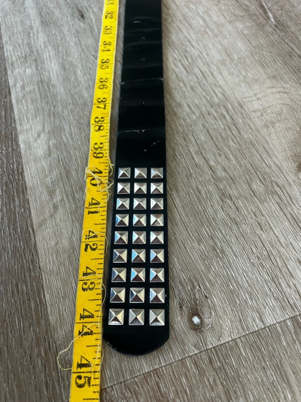 Black Studded Belt – Rivet Detail